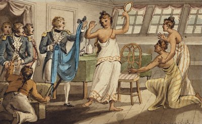 Otahitiano, de los viajes del Capitán Cook de Isaac Robert Cruikshank