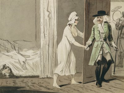 El cornudo parte para la caza, c.1800 de Isaac Robert Cruikshank