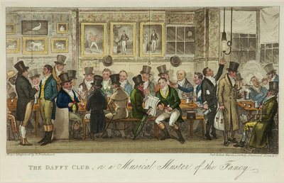 El Club Daffy, o una Reunión Musical de la Fantasía, publicado en 1824 de Isaac Robert Cruikshank