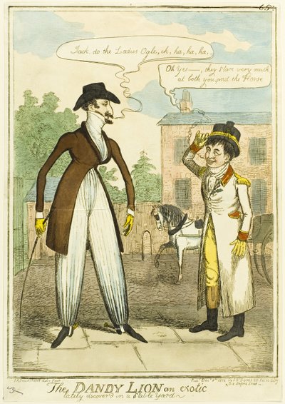 El Dandy Lion, un león exótico descubierto últimamente en un establo de Isaac Robert Cruikshank