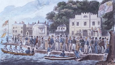 El Paseo en Cowes, 1825 de Isaac Robert Cruikshank