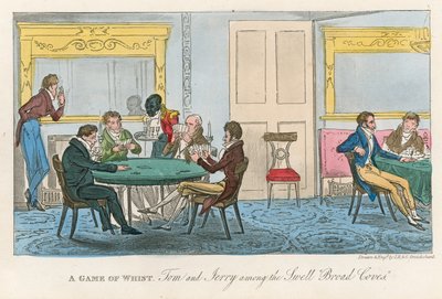 Un juego de whist; Tom y Jerry entre los elegantes de Isaac, Robert and George Cruikshank
