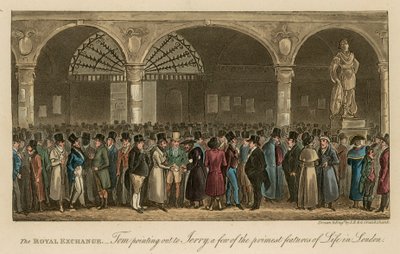 La Bolsa Real: Tom señalando a Jerry algunas de las mejores características de la vida en Londres de Isaac, Robert and George Cruikshank