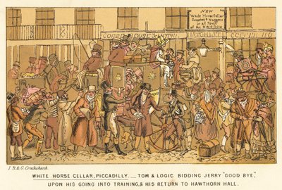 La bodega del caballo blanco, Piccadilly de Isaac, Robert and George Cruikshank