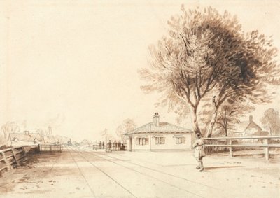 Vista sobre la línea del ferrocarril de Liverpool y Manchester de Isaac Shaw