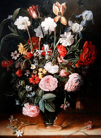 Una naturaleza muerta de tulipanes y anémonas de Isaac Soreau