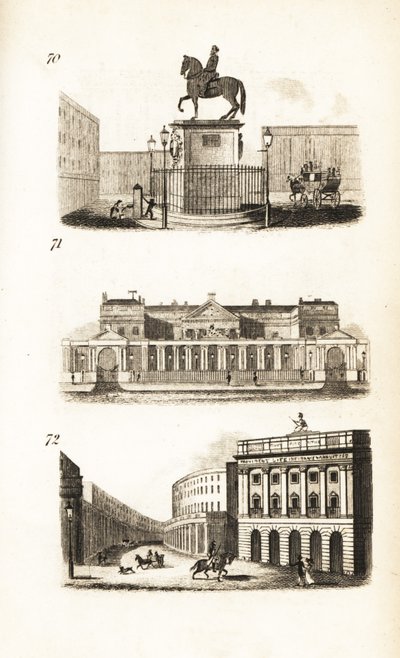 Charing Cross, Carlton House y el Cuadrante, Regent Street de Isaac Taylor