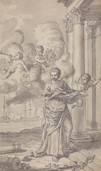 Frontispiece para Town and Country Magazine, para Vol. III de 1771, No. 1 de Isaac Taylor