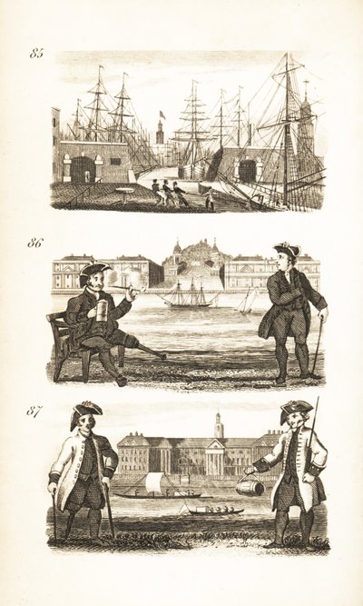 Muelles de Londres, Hospital de Greenwich y Hospital de Chelsea de Isaac Taylor