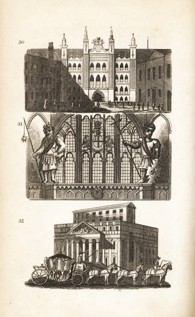 Guildhall de Londres, Gog y Magog y la Mansion House de Isaac Taylor