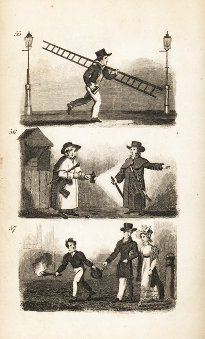El Farolero, el Vigilante y el Portador de Antorchas de Isaac Taylor