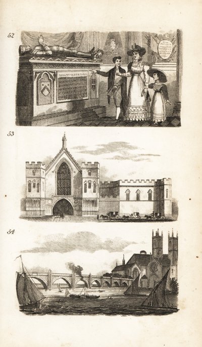 Tumbas en la Abadía de Westminster, Westminster Hall y Westminster Bridge de Isaac Taylor