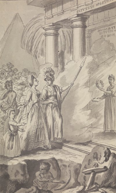 Periódico / Ilustración de obra de teatro sin identificar de Isaac Taylor