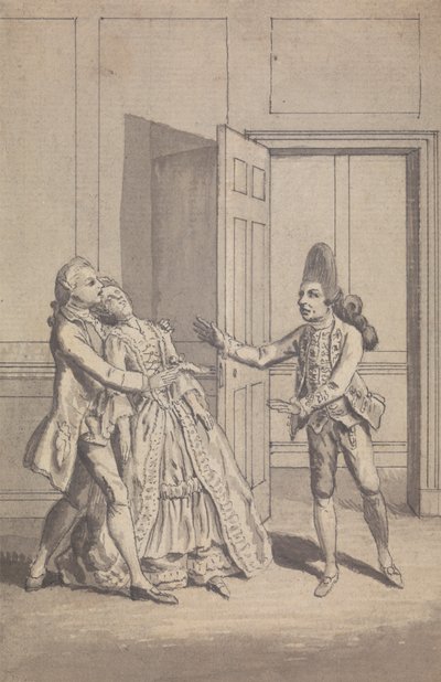 Periódico / Ilustración de obra de teatro sin identificar de Isaac Taylor