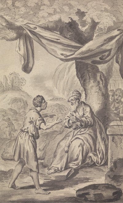Periódico / Ilustración de obra de teatro sin identificar de Isaac Taylor