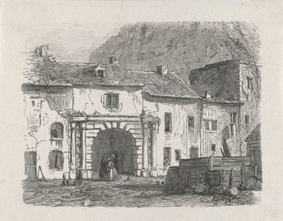 Puerta en el barrio de Claussen de la ciudad de Luxemburgo de Isaac Weissenbruch
