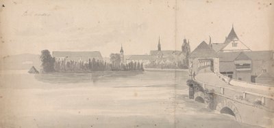 Pueblo en un lago de Isaac Weld