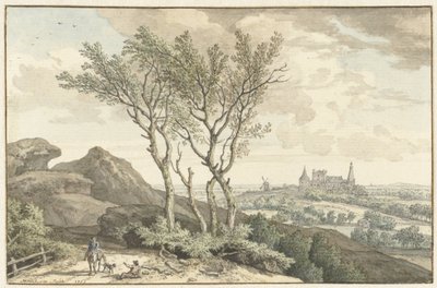 Vista del castillo de Bentheim de Isaac de Moucheron