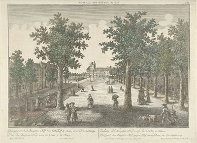 Vista del Buitenhof en La Haya Vue du Buyten-Hof, a la Haye. (título en el objeto) de Isaac van Haastert