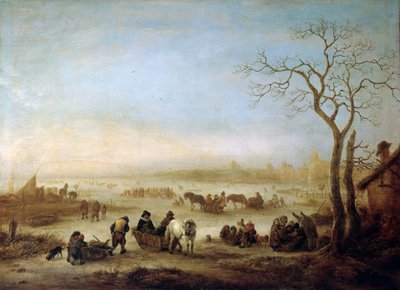Lago congelado, 1648 de Isaac van . Ostade