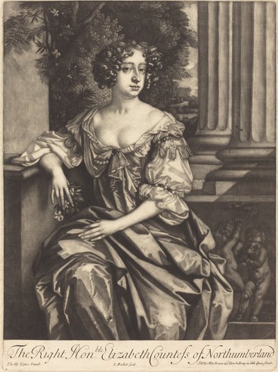 La muy honorable Elizabeth condesa de Northumberland de Isaak Beckett after Sir Peter Lely