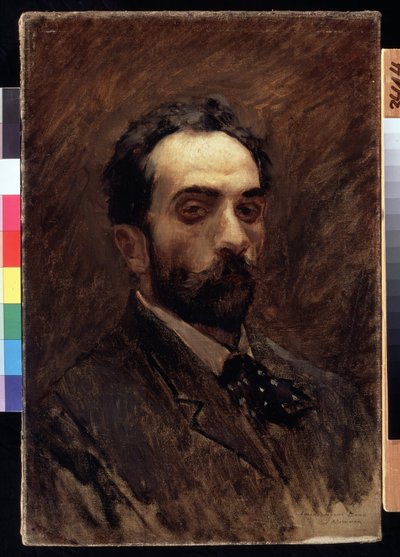 Auto retrato. Pintura de Isaac Ilich Levitan (1860-1900). óleo sobre lienzo, finales de 1890. Arte ruso, retrato del siglo XIX. Galería Estatal Tretyakov, Moscú. de Isaak Ilyich Levitan