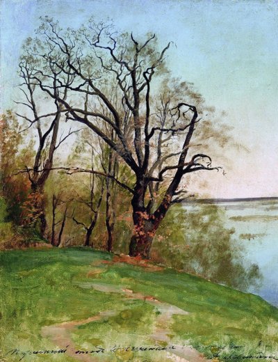 Roble en la orilla del río, 1887 de Isaak Ilyich Levitan