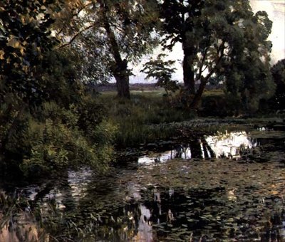 El estanque cubierto de maleza de Isaak Ilyich Levitan