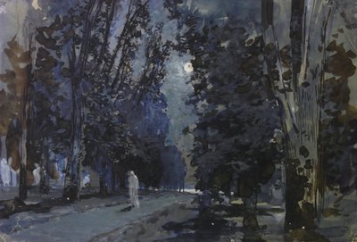Las sombras. Noche de luna, 1880s de Isaak Ilyich Levitan