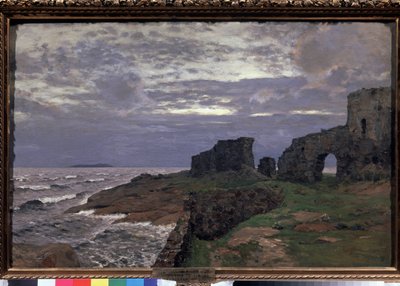 Restos del pasado, Crepúsculo, Finlandia - Pintura de Isaak (Isaac) Ilyich Levitan (1860-1900), óleo sobre lienzo de Isaak Ilyich Levitan