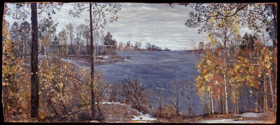 Otoño tardío. Pintura de Isaak Izrailevich Brodsky (Brodsky) (1884-1939), óleo sobre lienzo de Isaak Israilevich Brodsky