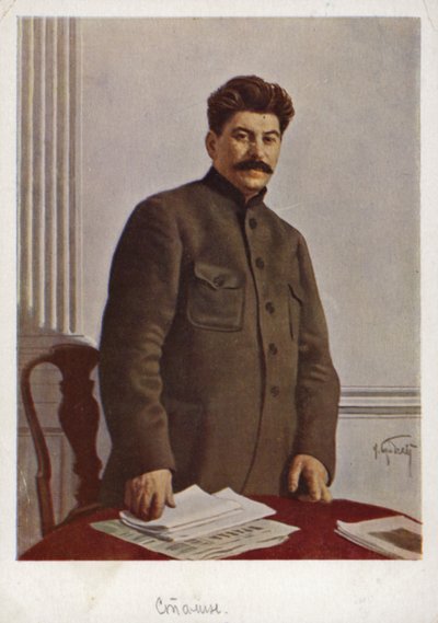 Joseph Stalin, líder bolchevique soviético de Isaak Israilevich Brodsky