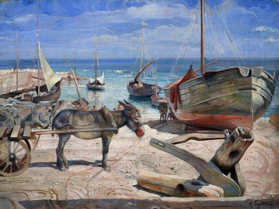 Pintura ""La isla de Capri"" de Isaac Brodsky (Brodski) (1884-1939) 1929 Museo de Arte Regional, Berdyansk de Isaak Israilevich Brodsky