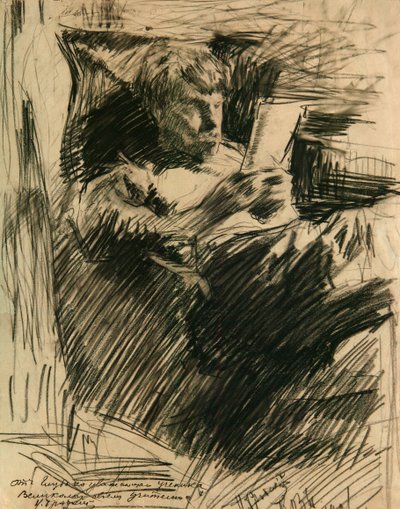 Retrato del artista y autor David Burliuk 1882-1967 de Isaak Israilevich Brodsky