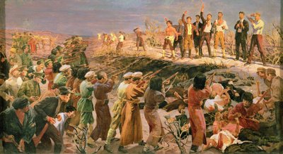 Estudio para "La ejecución de los veintiséis comisarios de Bakú de Isaak Israilevich Brodsky