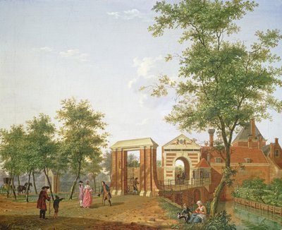 Vista de la Zylpoort, Harlem, 1780 de Isaac Ouwater