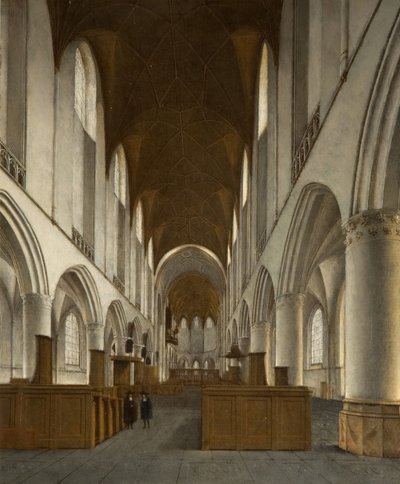 Interior de San Bavo, Haarlem, 1680 de Isaak van Nickele
