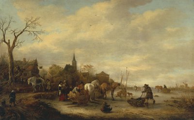 Escena de invierno de Isack van Ostade