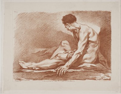 Modelo masculino sentado de Isak Henningsen