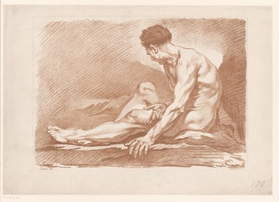 Estudio hombre sentado de Isak Henningsen