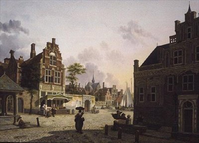 Vista de una ciudad de Isidor Verheyden