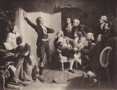 El primer canto de la marsellesa (lito) de Isidore (after) Pils