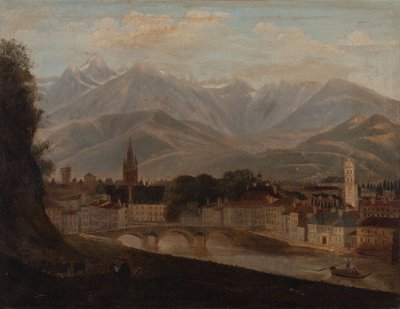 Vista de Grenoble, al fondo la cordillera Belledonne 1831 (Óleo sobre lienzo) de Isidore Dagnan