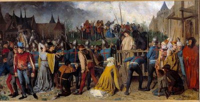 Guerra de los Cien Años: Juana de Arco llevada al carnicero (1412-1431) de Isidore Patrois