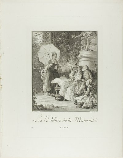 Las delicias de la maternidad, de Monument du Costume Physique et Moral de la fin du Dix-huitième siècle de Isidore Stanislas Helman