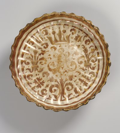 Plato decorado, morisco (faenza) de Islamic School