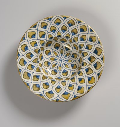 Plato decorado, morisco (faenza) de Islamic School