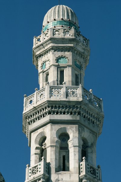 Detalle de un minarete de Islamic School