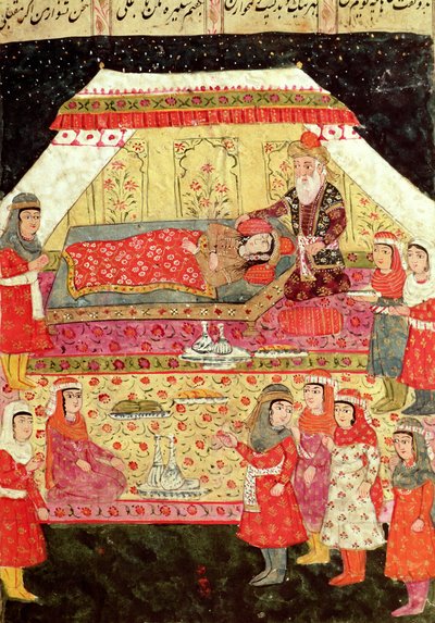 Escena del harén, ilustración del 