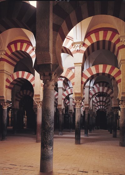 Vista interior de la Mezquita, 795-987 d.C. de Islamic School